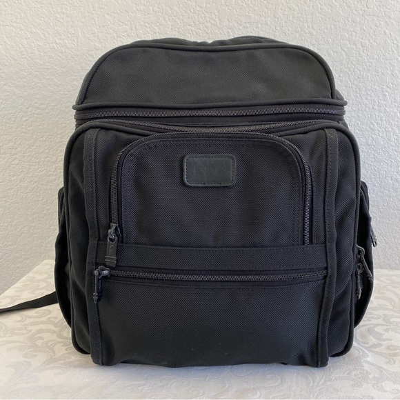 Tumi black nylon Laptop organizer Backpack